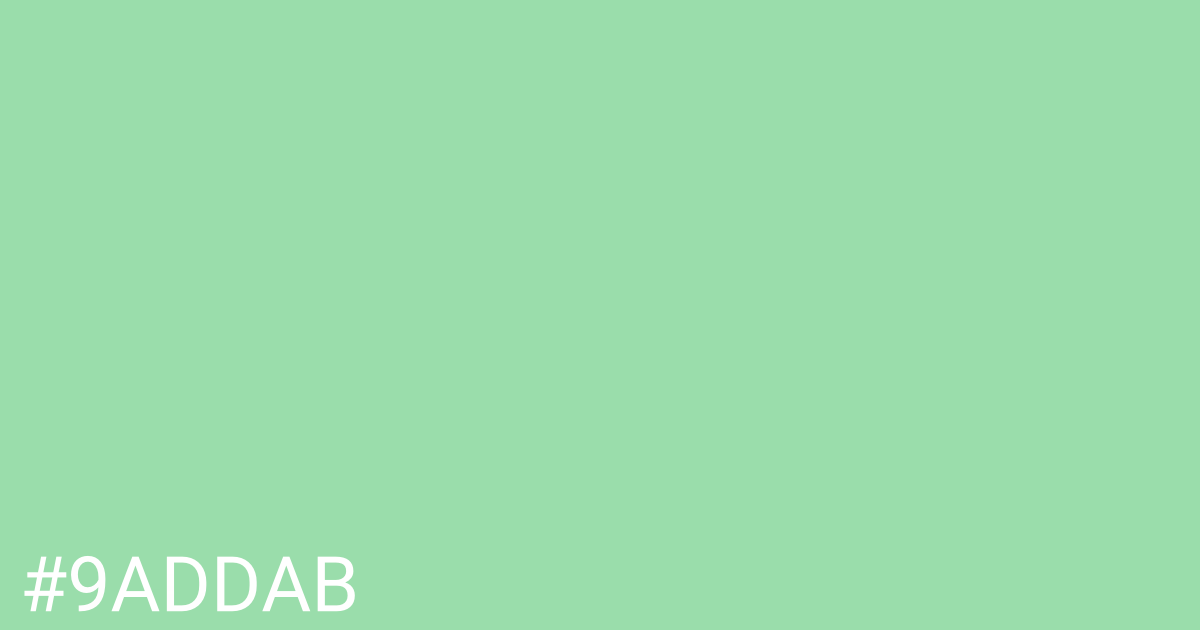 Hex color #9addab graphic