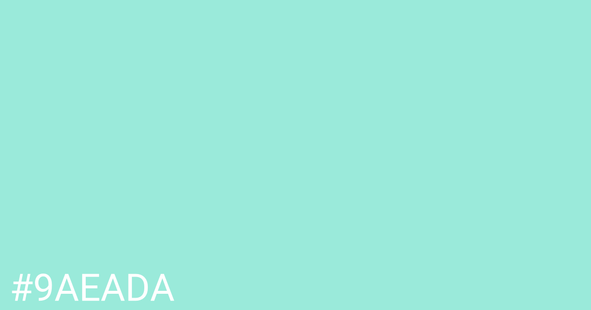 Hex color #9aeada graphic