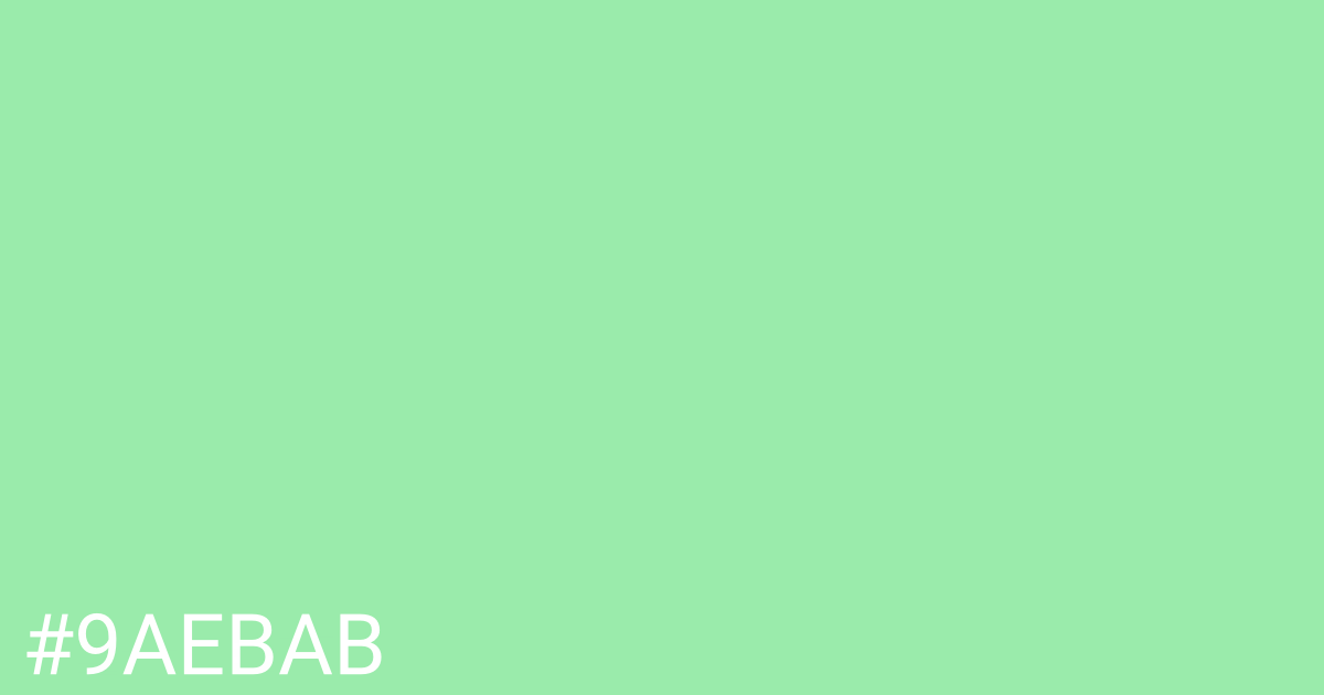 Hex color #9aebab graphic