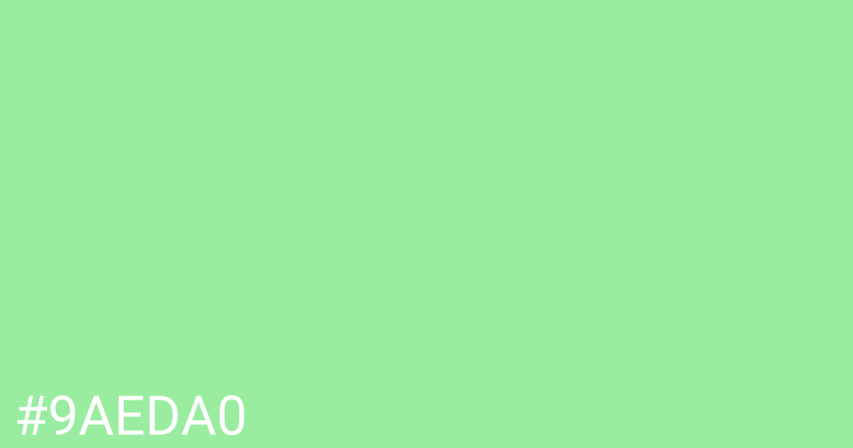 Hex color #9aeda0 graphic