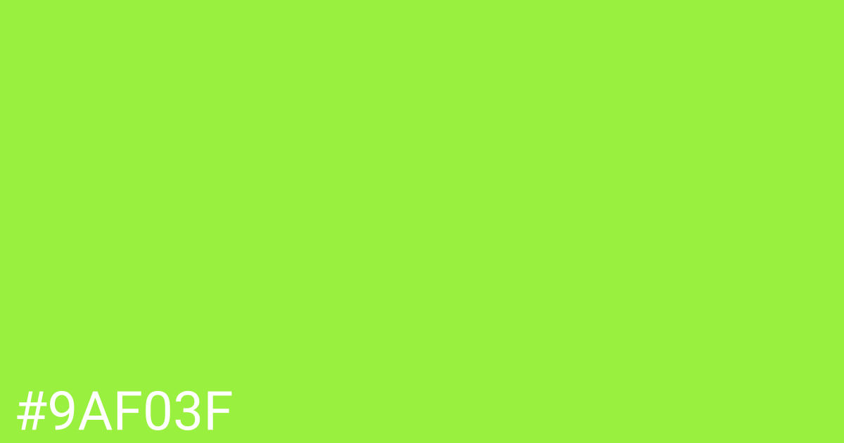 Hex color #9af03f graphic