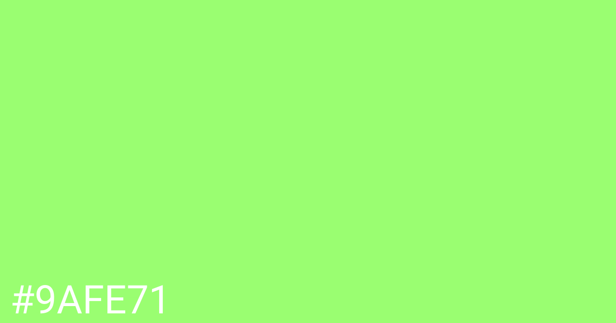 Hex color #9afe71 graphic