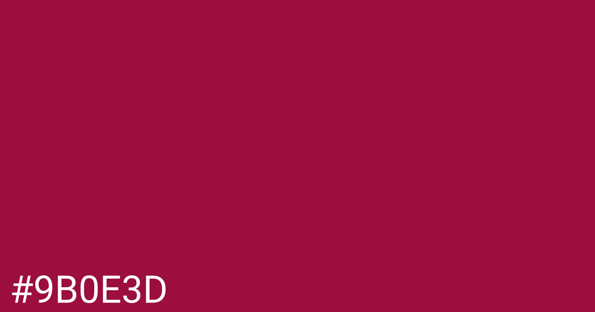 Hex color #9b0e3d graphic