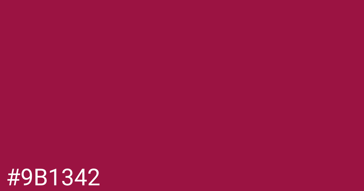 Hex color #9b1342 graphic