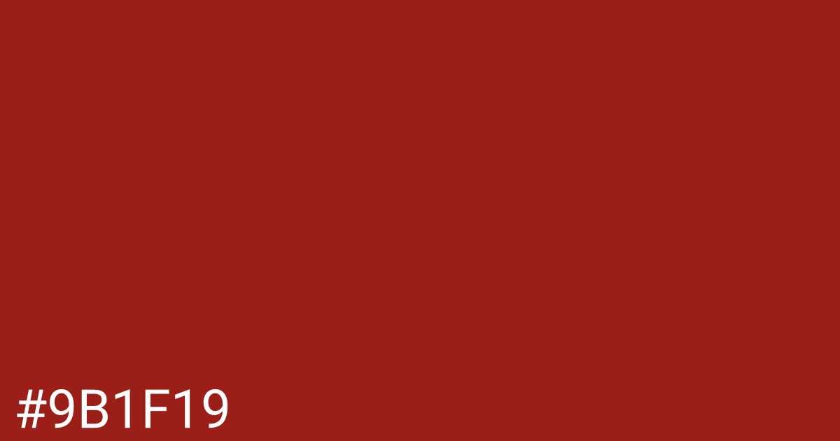 Hex color #9b1f19 graphic