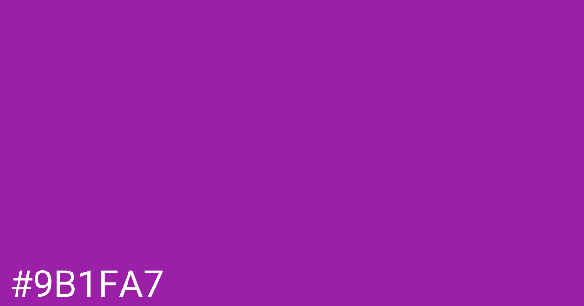 Hex color #9b1fa7 graphic