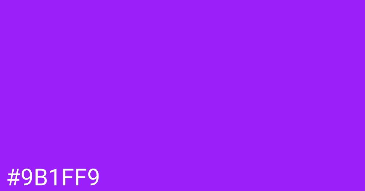 Hex color #9b1ff9 graphic