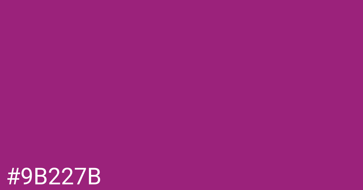 Hex color #9b227b graphic