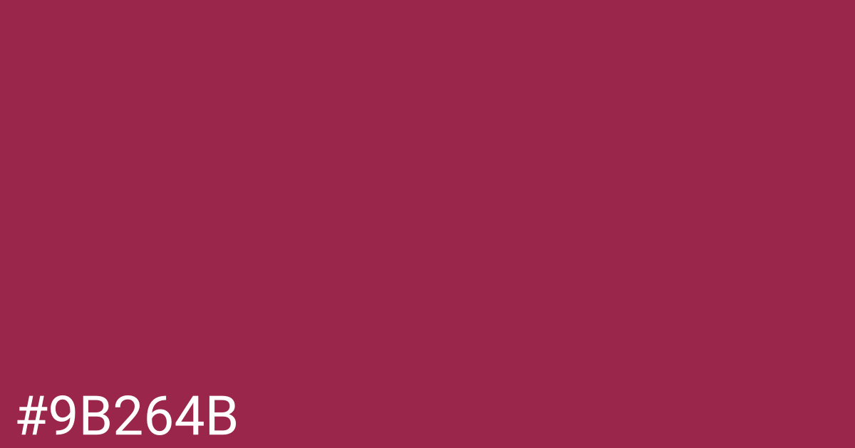 Hex color #9b264b graphic