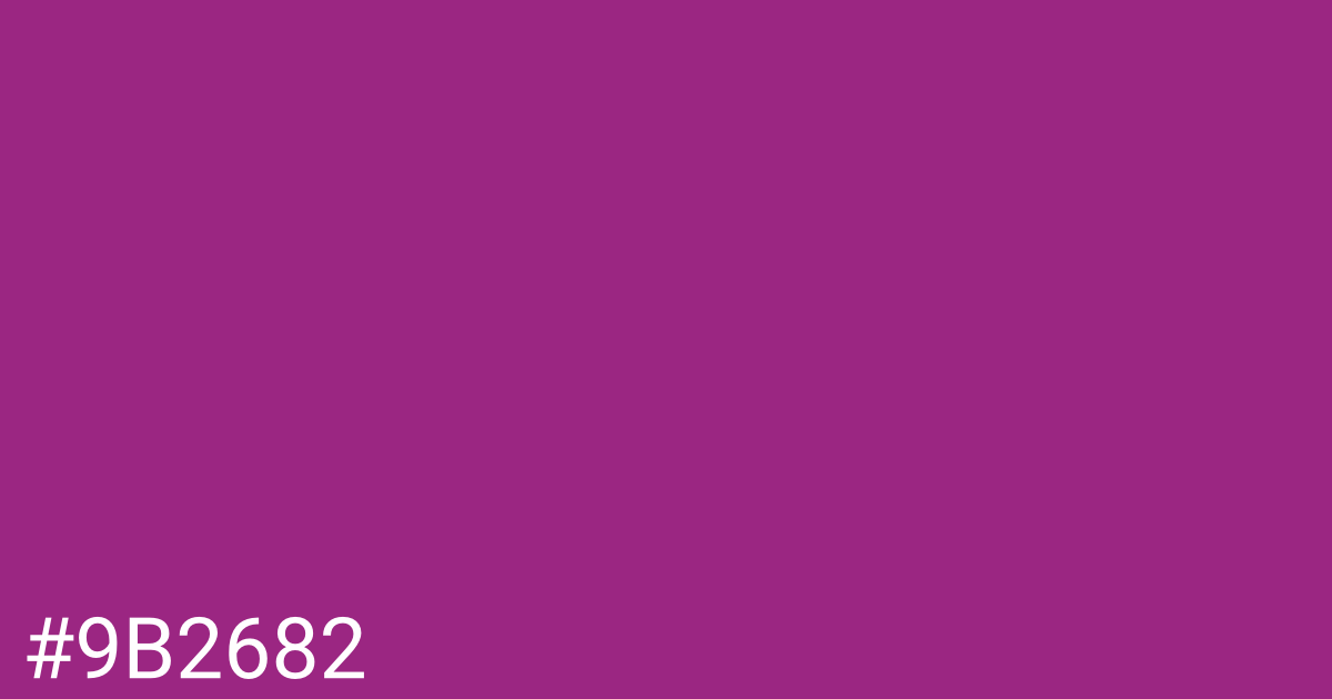 Hex color #9b2682 graphic