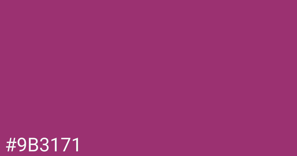 Hex color #9b3171 graphic