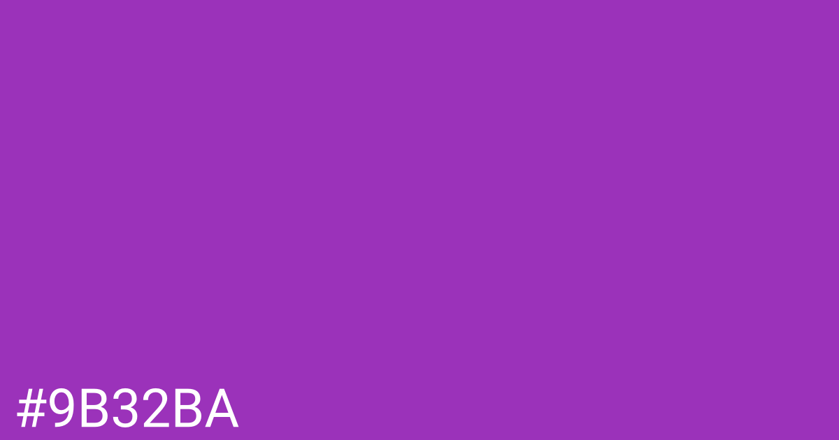 Hex color #9b32ba graphic