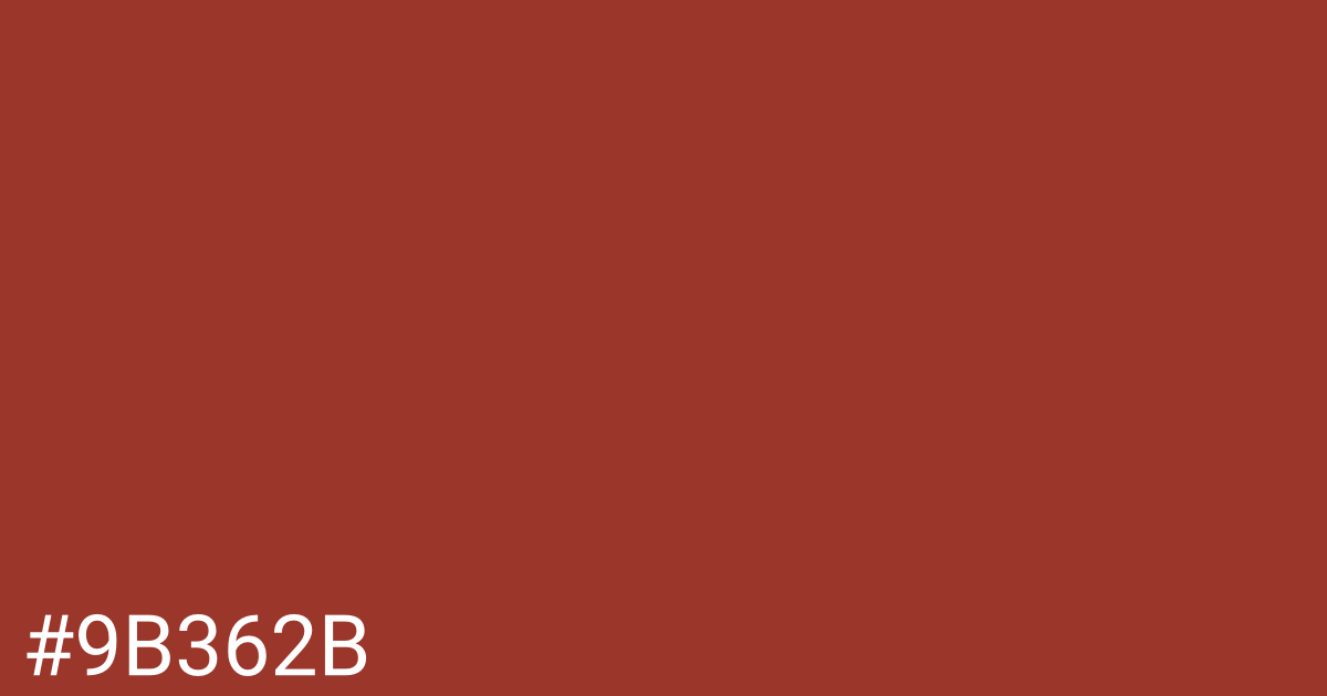 Hex color #9b362b graphic