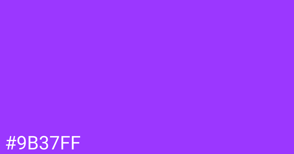 Hex color #9b37ff graphic
