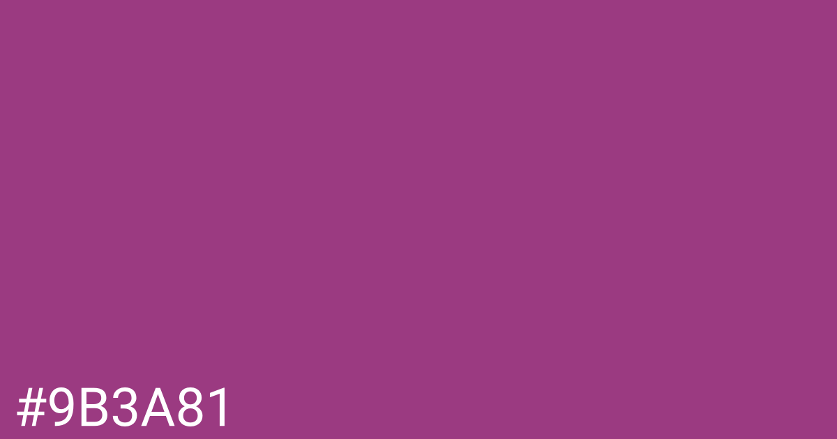 Hex color #9b3a81 graphic