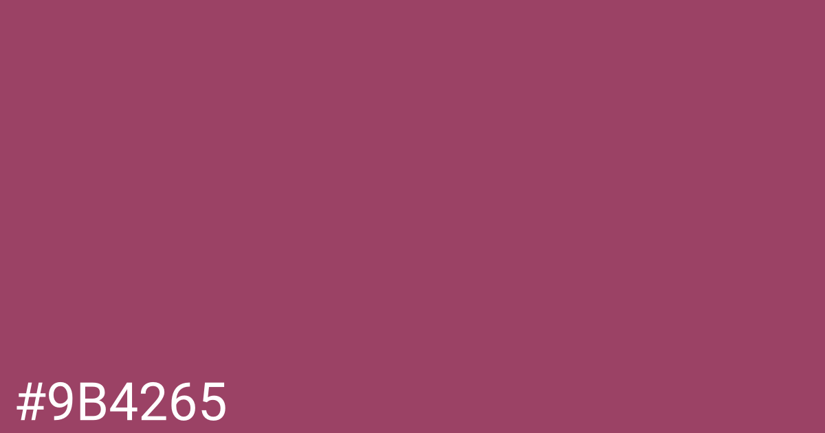 Hex color #9b4265 graphic