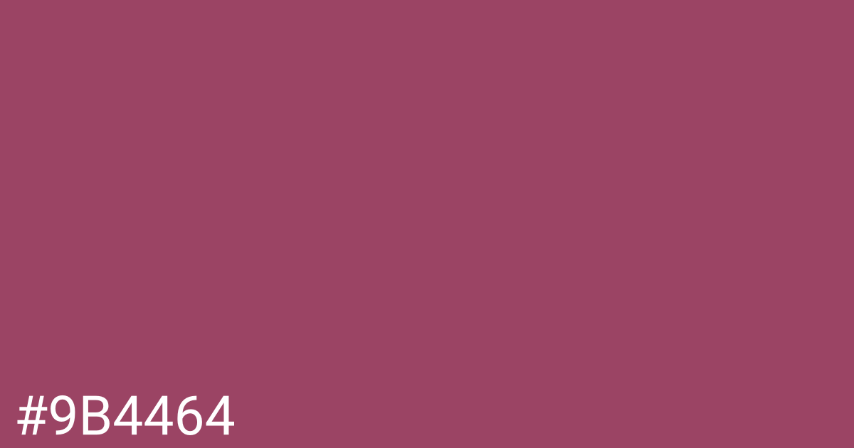 Hex color #9b4464 graphic