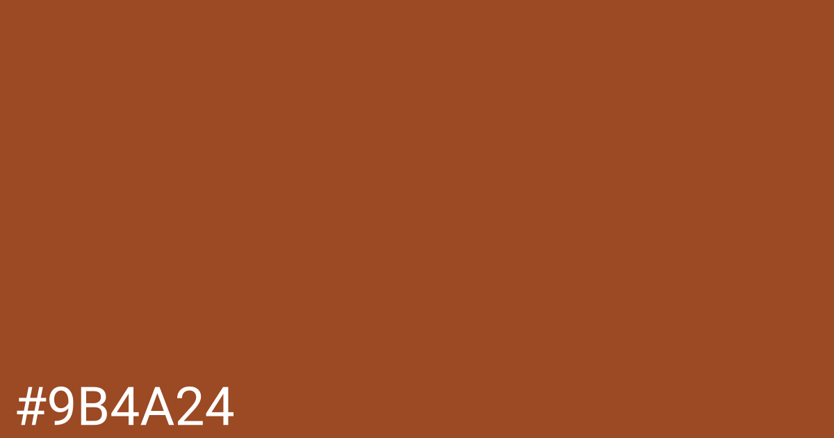 Hex color #9b4a24 graphic