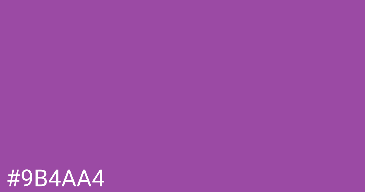 Hex color #9b4aa4 graphic