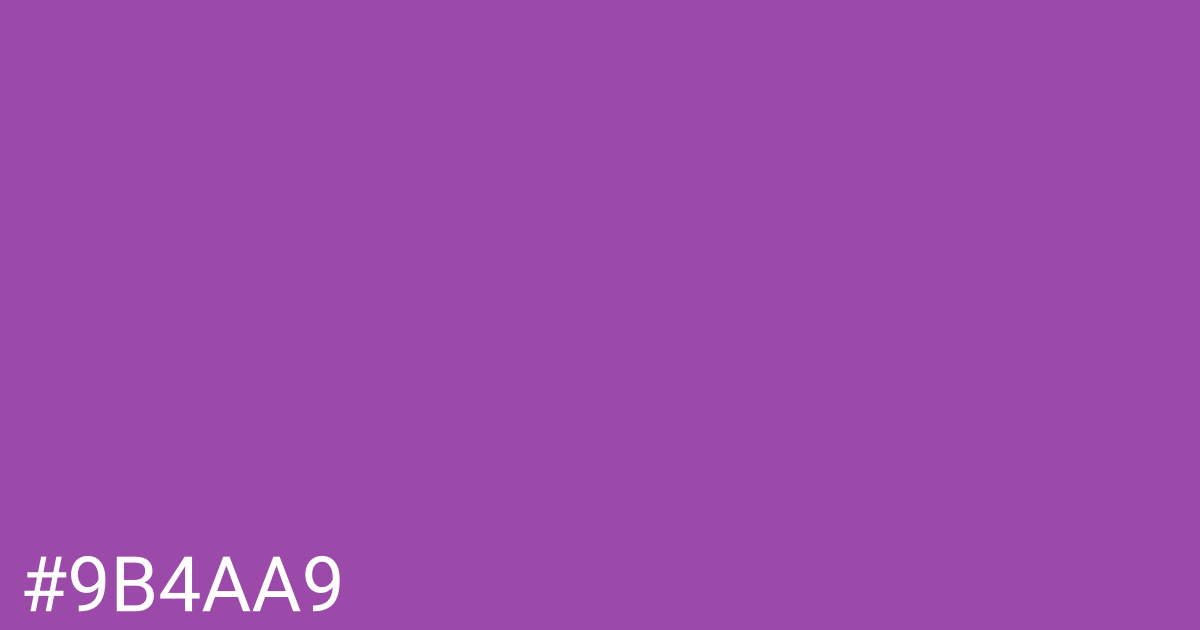 Hex color #9b4aa9 graphic