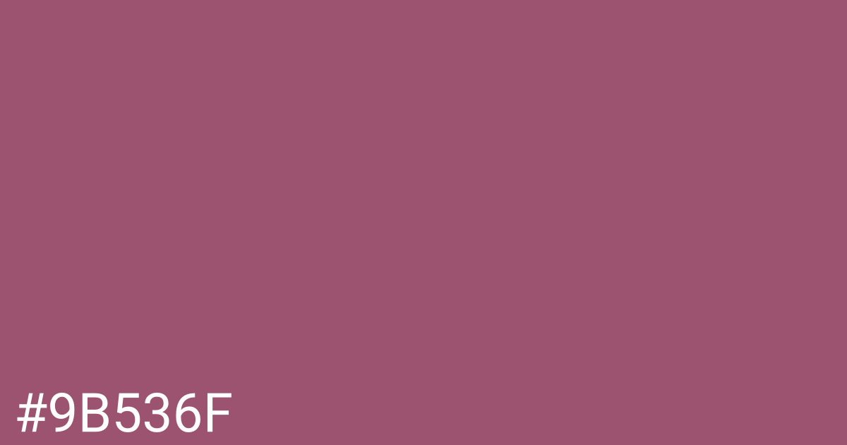 Hex color #9b536f graphic