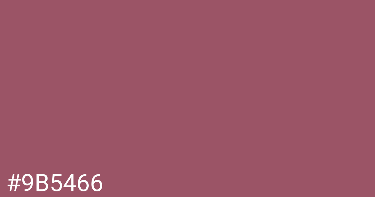 Hex color #9b5466 graphic