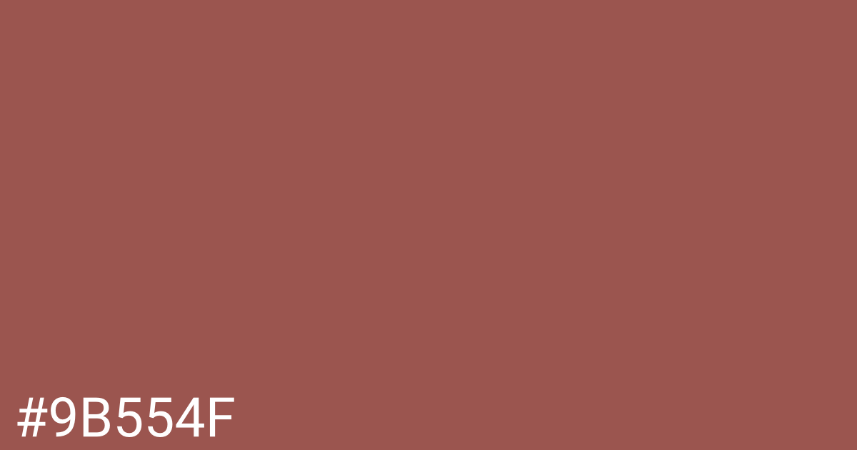 Hex color #9b554f graphic