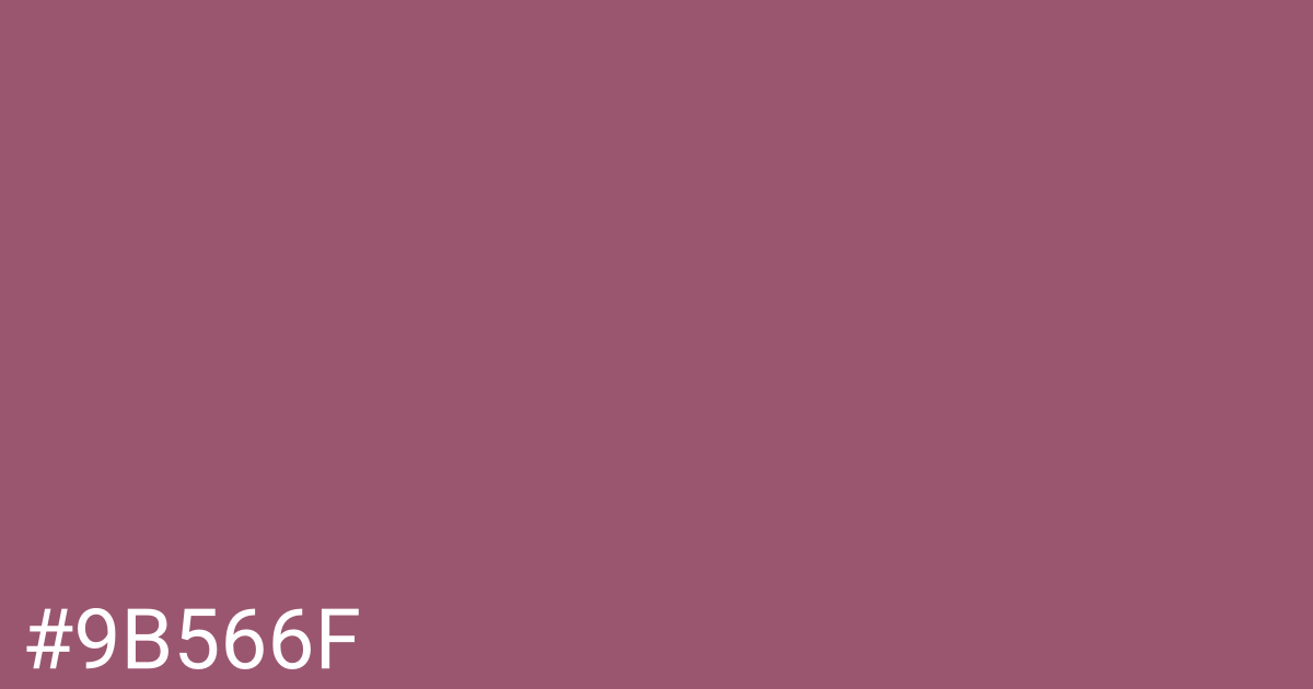 Hex color #9b566f graphic