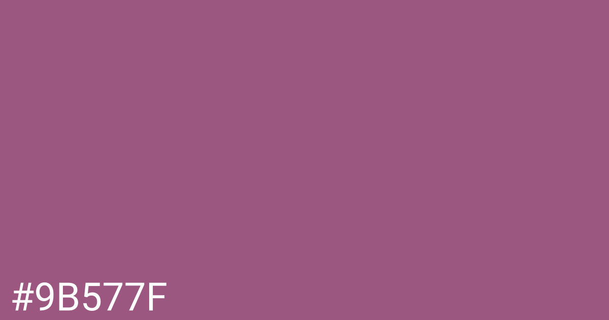 Hex color #9b577f graphic