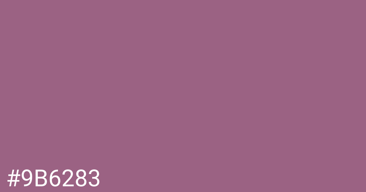 Hex color #9b6283 graphic