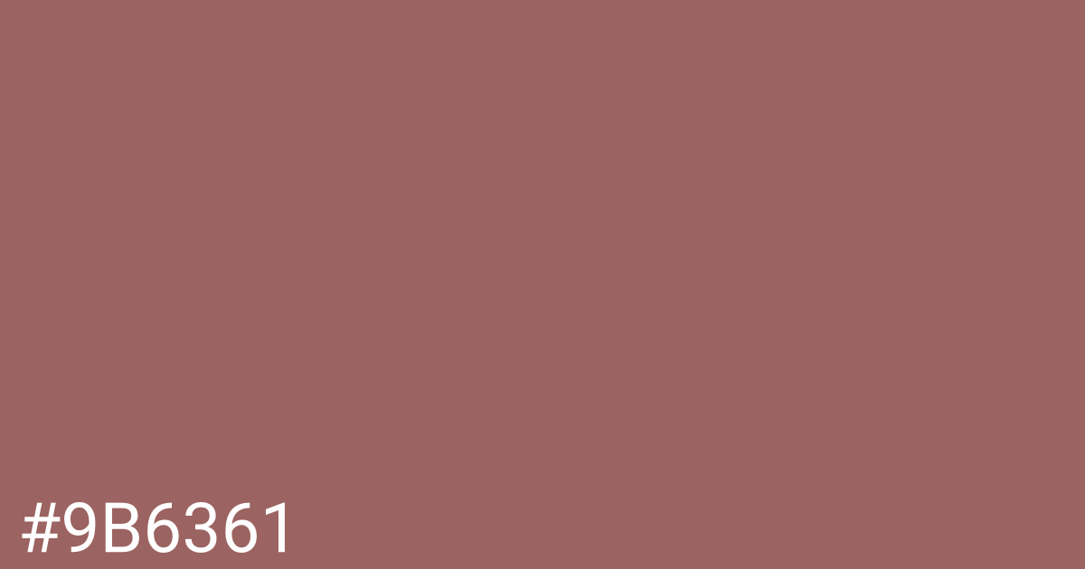 Hex color #9b6361 graphic