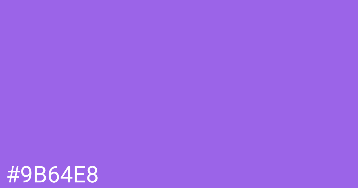 Hex color #9b64e8 graphic