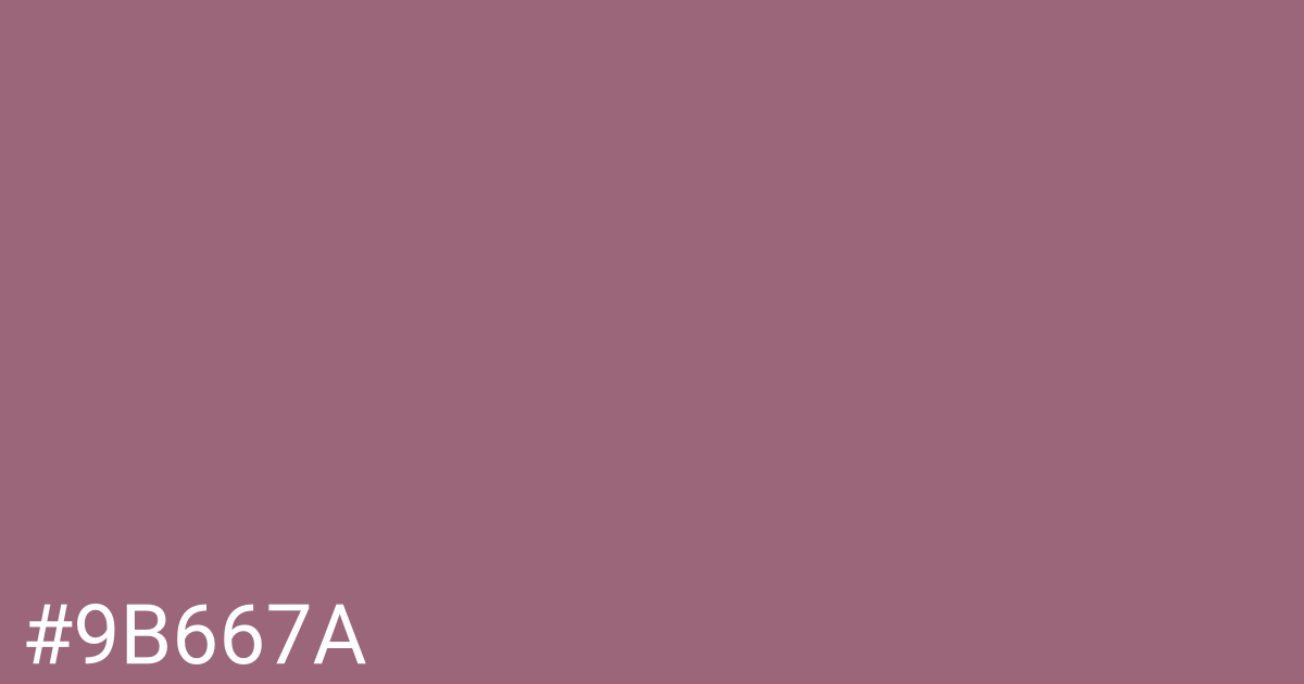 Hex color #9b667a graphic