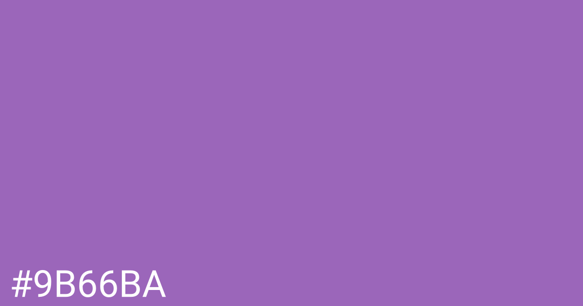 Hex color #9b66ba graphic