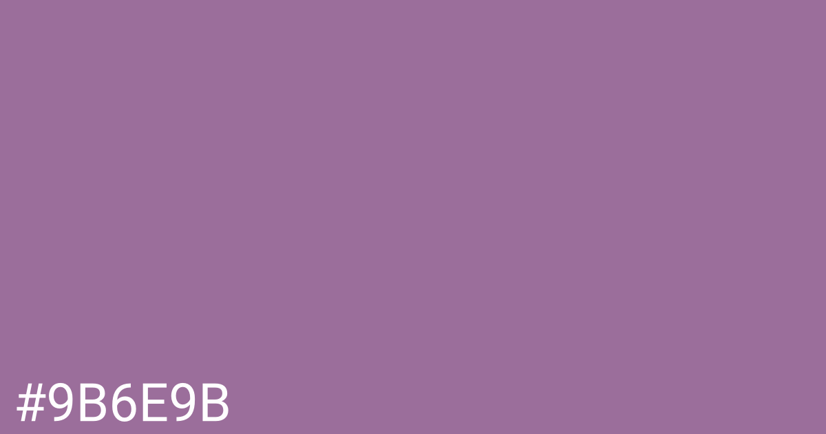 Hex color #9b6e9b graphic