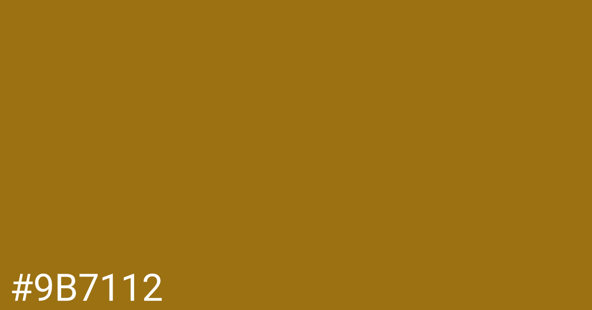 Hex color #9b7112 graphic