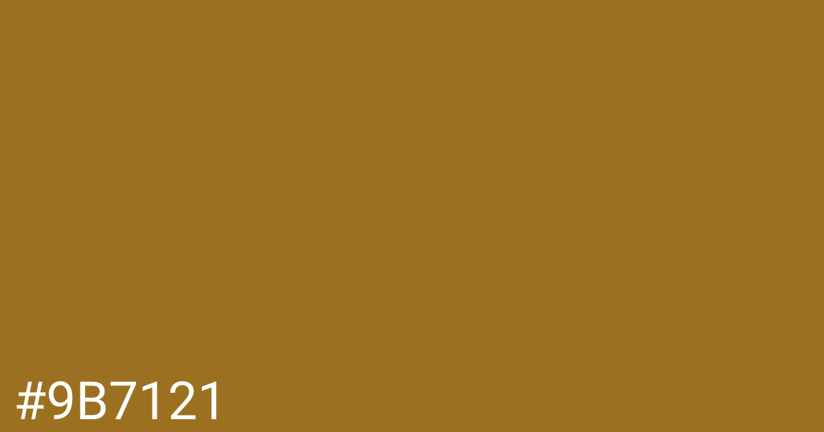 Hex color #9b7121 graphic