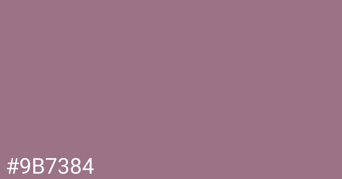 Hex color #9b7384 graphic