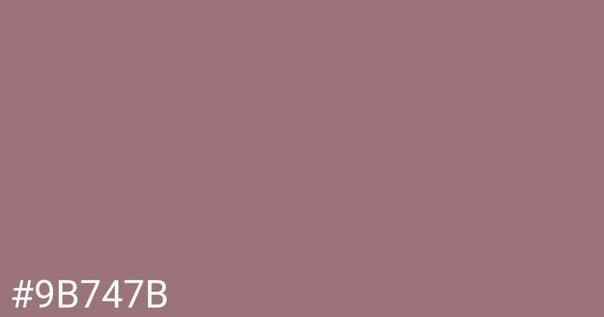 Hex color #9b747b graphic