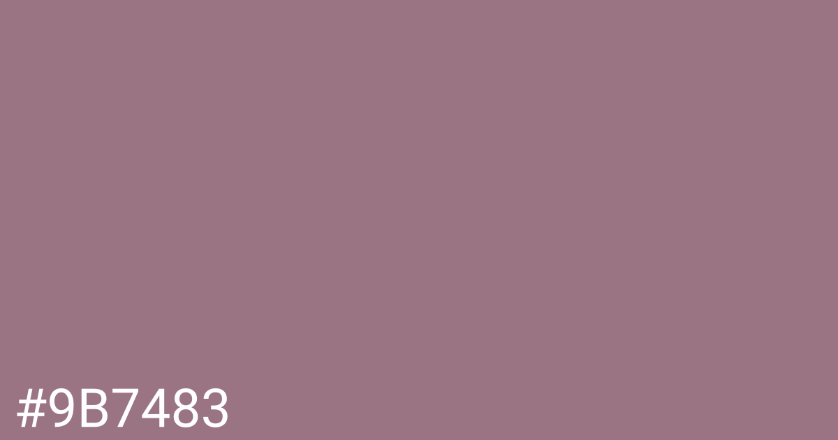 Hex color #9b7483 graphic