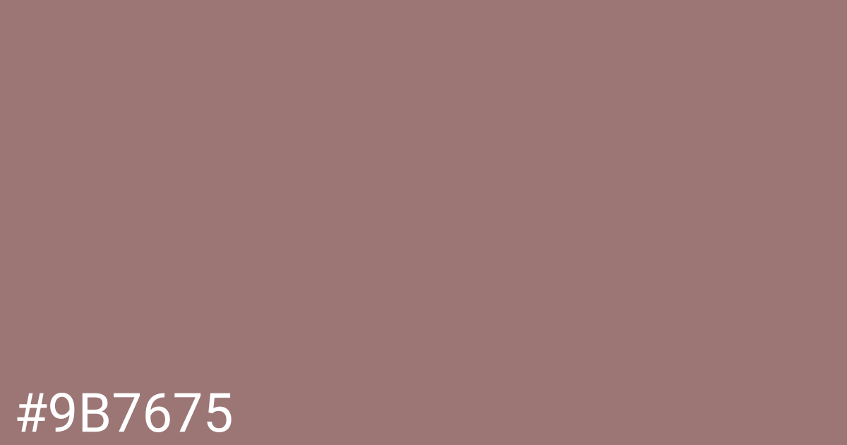 Hex color #9b7675 graphic