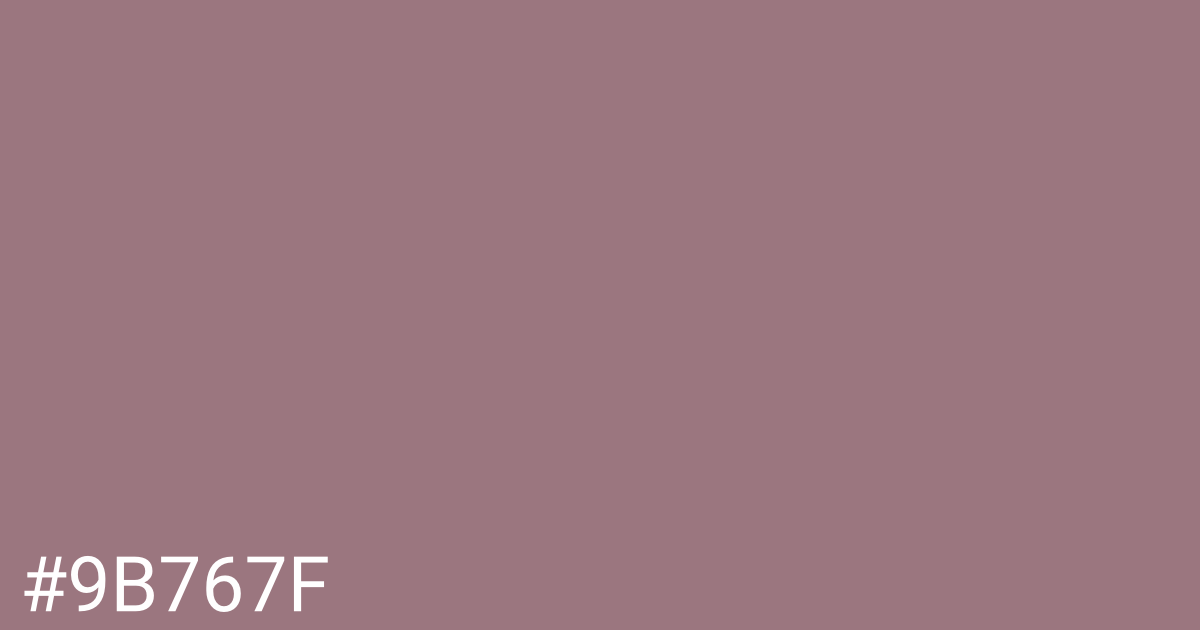 Hex color #9b767f graphic