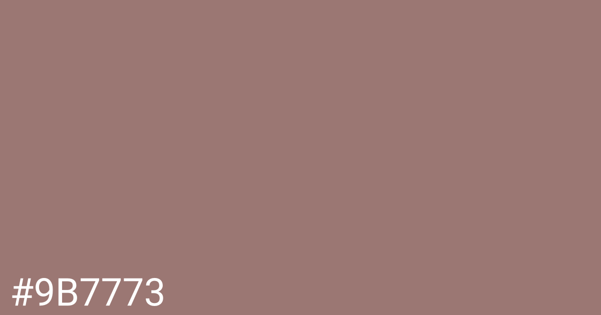 Hex color #9b7773 graphic