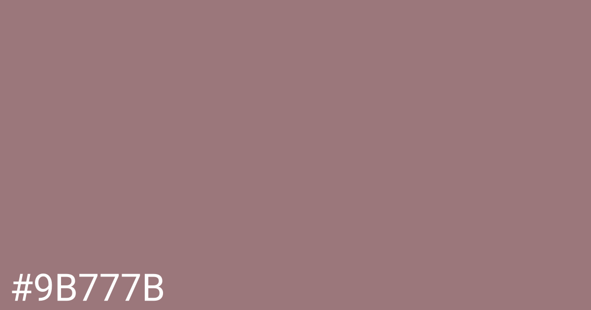 Hex color #9b777b graphic