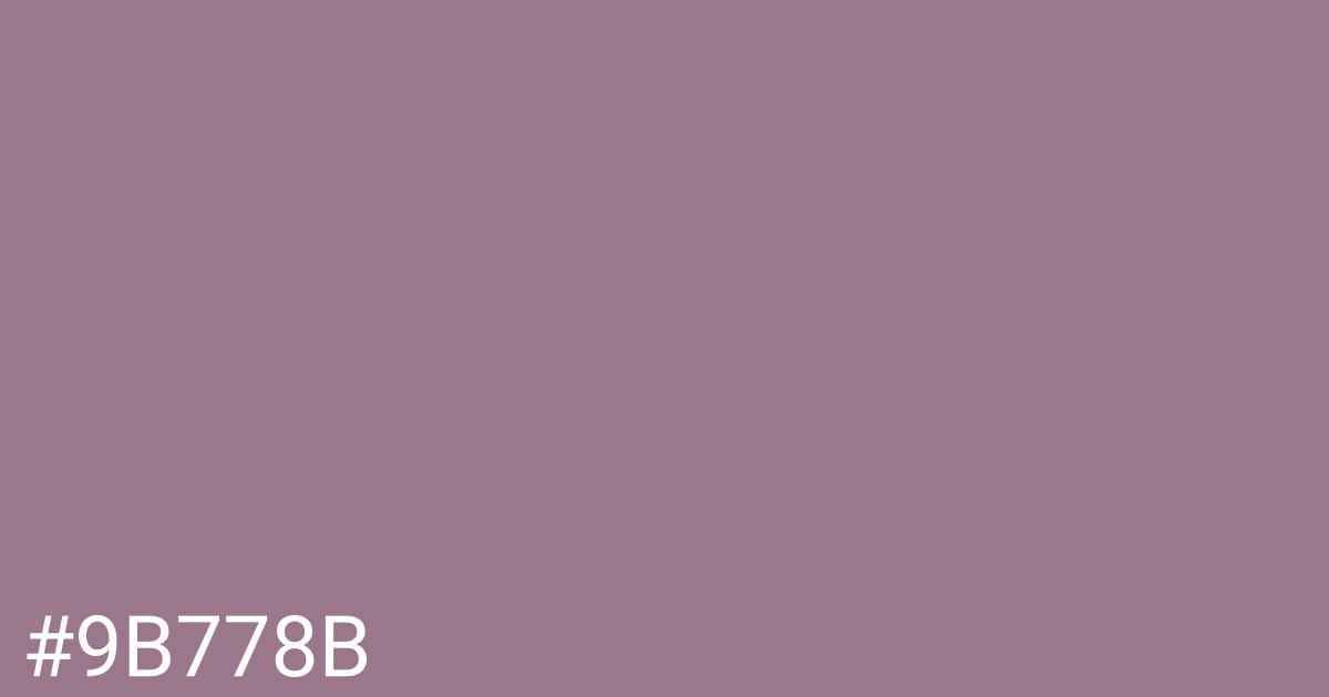 Hex color #9b778b graphic