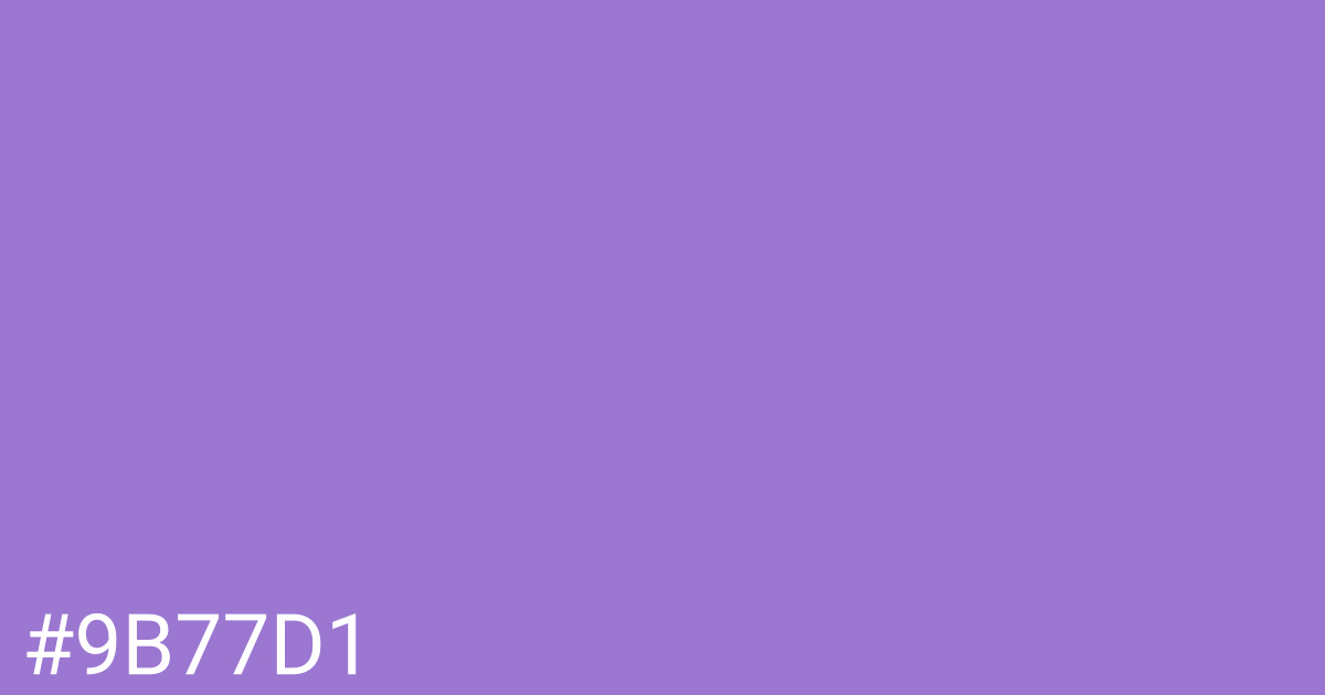 Hex color #9b77d1 graphic
