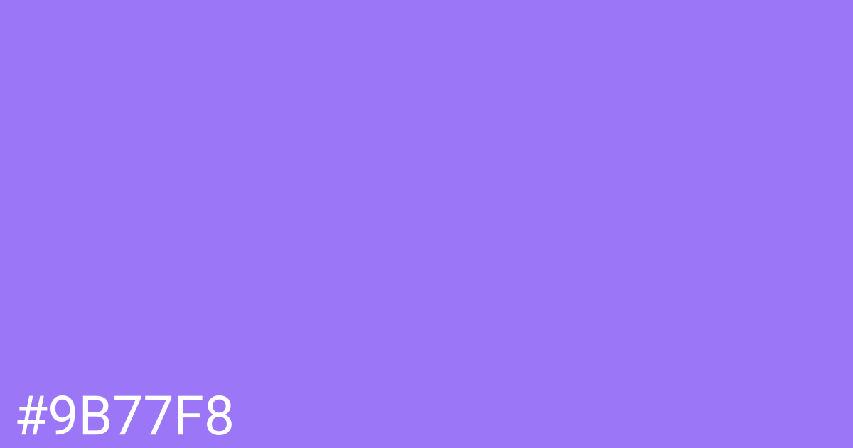 Hex color #9b77f8 graphic