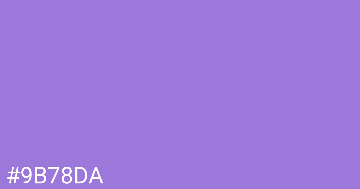 Hex color #9b78da graphic