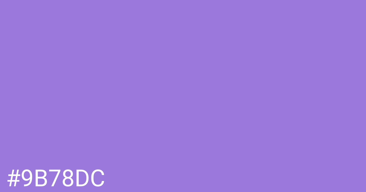 Hex color #9b78dc graphic