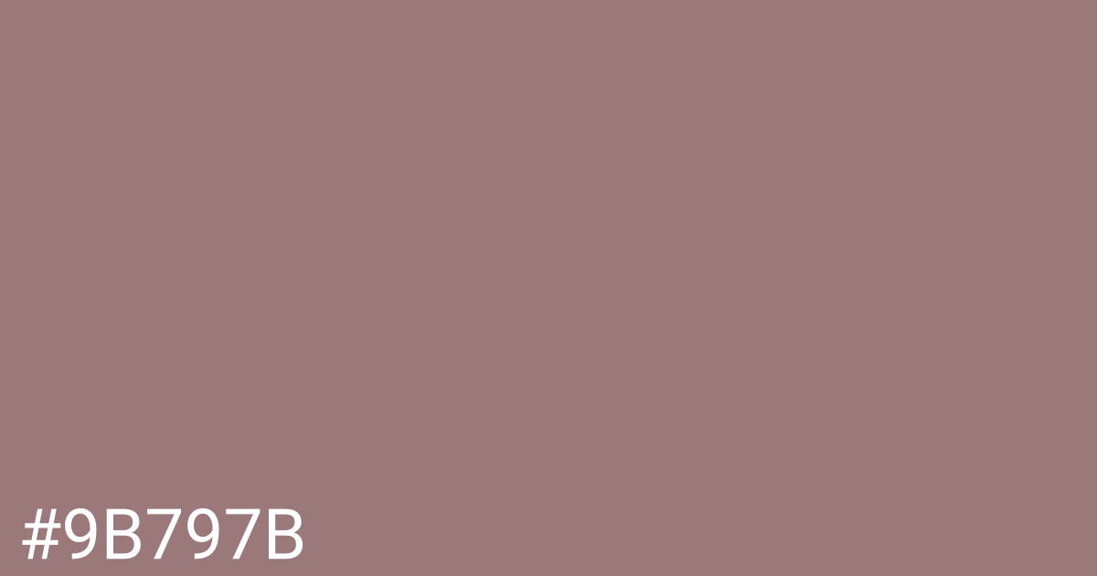 Hex color #9b797b graphic